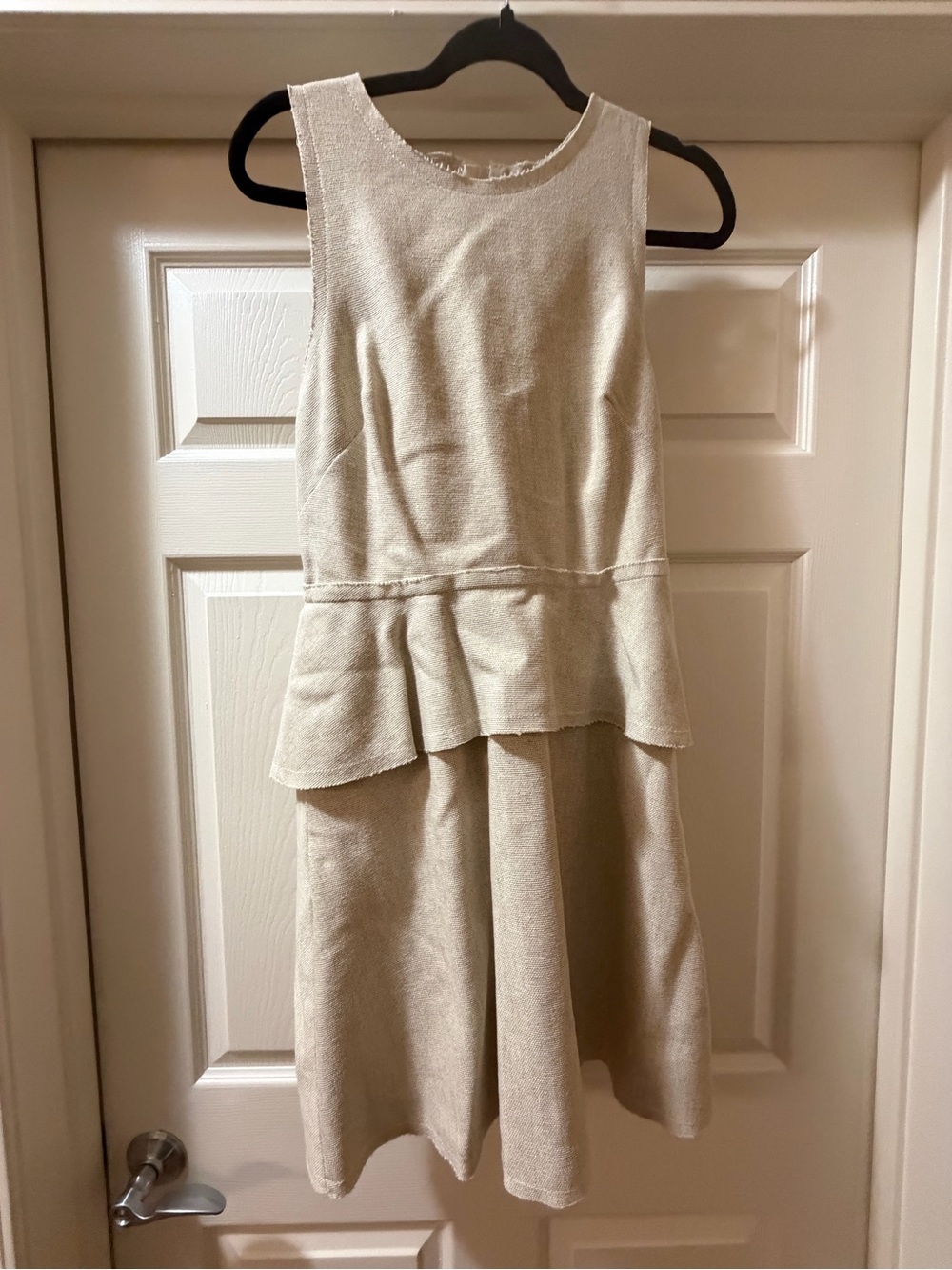 Banana Republic Cream Peplum Dress